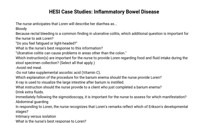 Hesi abdominal assessment case study