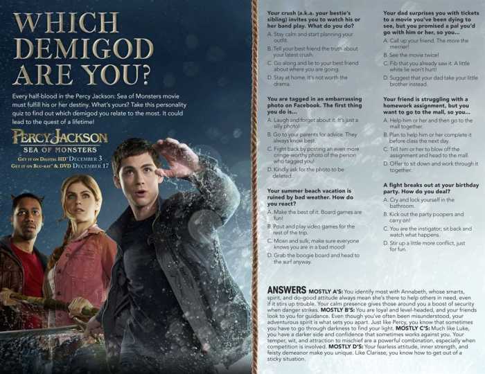 Percy jackson questions and answers