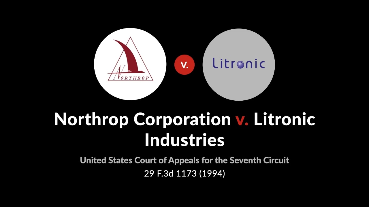 Northrop corporation v. litronic industries